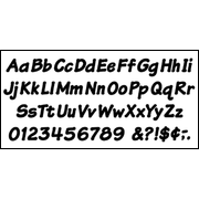 Black 4 Inch Italic Ready Letters, English/Spanish (193  count)