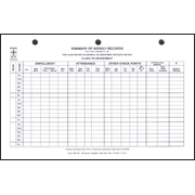 Summary of Weekly Records, Form 106-S - Sunday School Record Sheet (pack of 100)