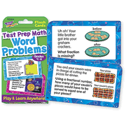 Test Prep Math Word Problems Flash Cards, Grades 4-6