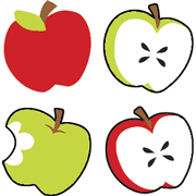 Tasty Apples SuperShapes Stickers