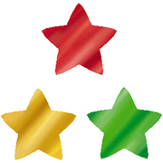 Colorful Foil Stars SuperShapes Stickers