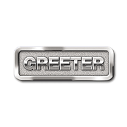 Greeter Badge, Silver