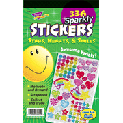 Sparkly Stars, Hearts, & Smiles Sticker Pad