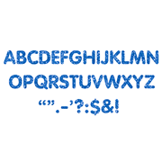 Blue Sparkle 2 Letters & Marks Stick-Eze Letters