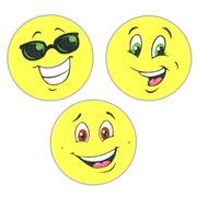 Yellow Smiles (Lemon Meringue) Small Round Stinky Stickers