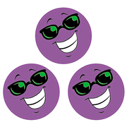 Purple Smiles (Grape) Small Round Stinky Stickers