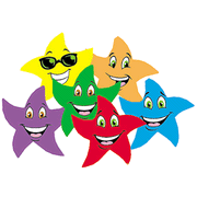 Colorful Star Smiles, Scratch and Sniff Stickers  (Fruit Punch)