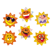 Sunny Smiles Sparkle Stickers