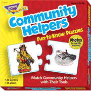 Community Helpers Fun-to-Know Puzzlers