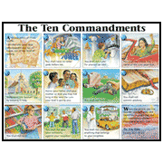 NIV Ten Commandments Laminated Wall Chart   - 