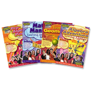 Mighty Math DVD Pack (Basic Math, Pre-Algebra 1, Algebra 1,  Geometry 1) - Slightly Imperfect
