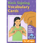 Basic Signing Vocabulary Cards, Set  B  (100 Cards)