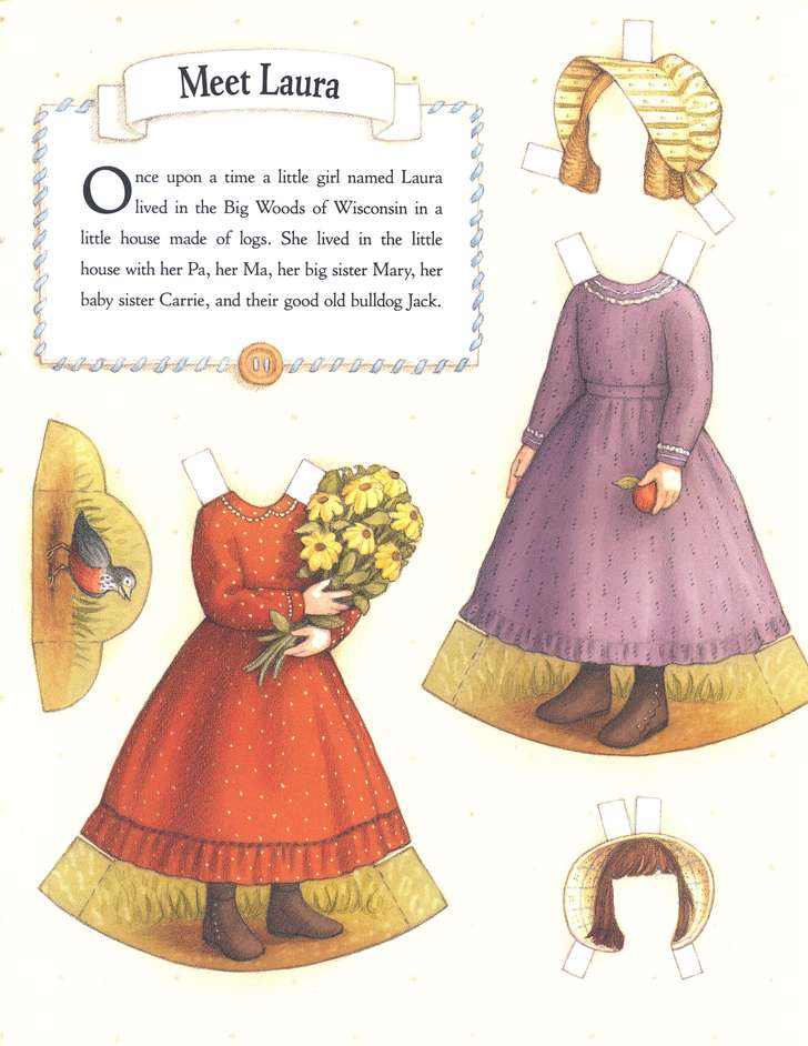 little house on the prairie paper dolls