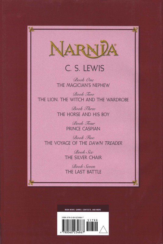 Back Cover Preview Image - 10 of 10 - The Chronicles of Narnia: The Voyage of the Dawn Treader,  Hardcover