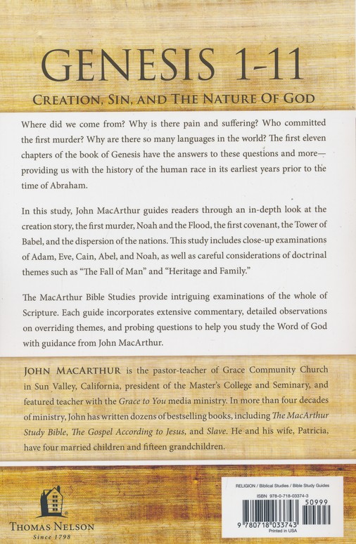 Genesis 1 11 Macarthur Bible Studies John Macarthur