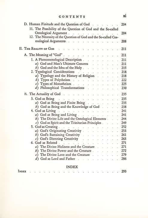 Table of Contents Preview Image - 4 of 11 - Systematic Theology, Volume 1 [Paul Tillich]