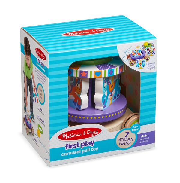 melissa and doug carousel pull toy