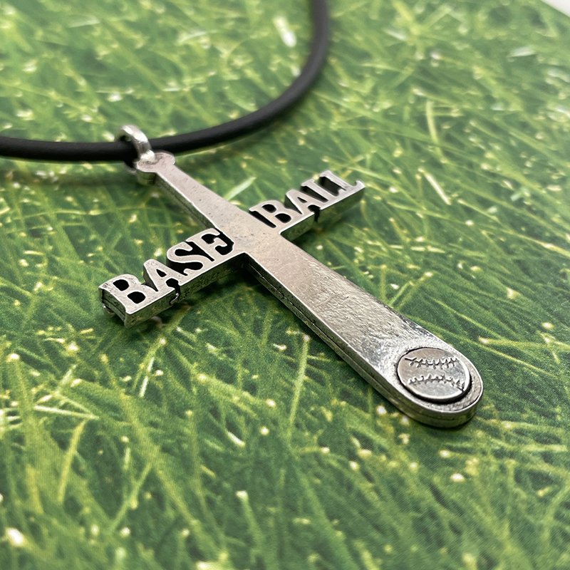 Silver baseball cross on sale necklace