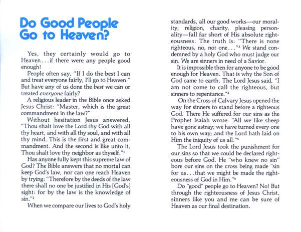 Do Good People Go To Heaven Kjv Pack Of 25 Tracts Good News Publishers Christianbook Com