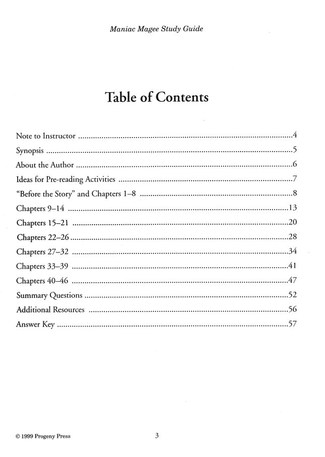 Maniac Magee Progeny Press Study Guide Grades 6 8 Andrew Clausen 9781586093433 Christianbook Com