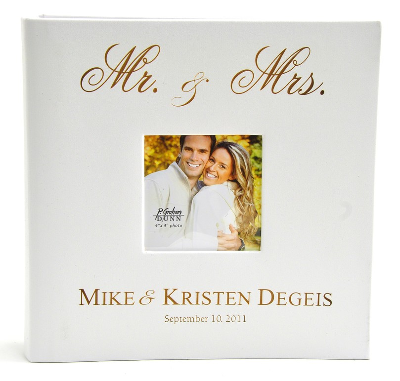 Personalised Wedding Photo Album Mr & Mrs White 200 Photo Personalised Cust...