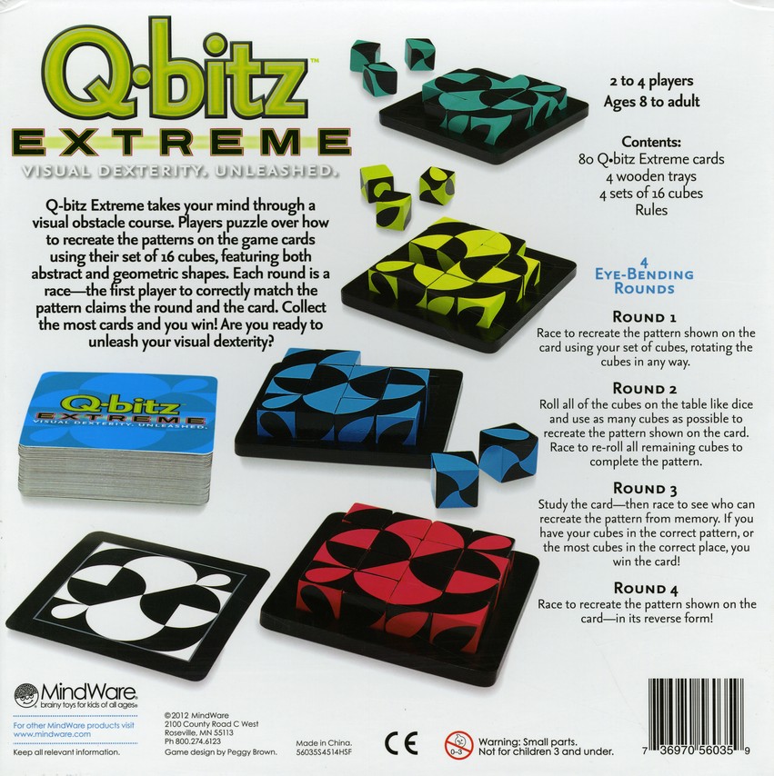 Mindware Q-bitz Wooden Card Game, 4 Players, 8 - 15 years