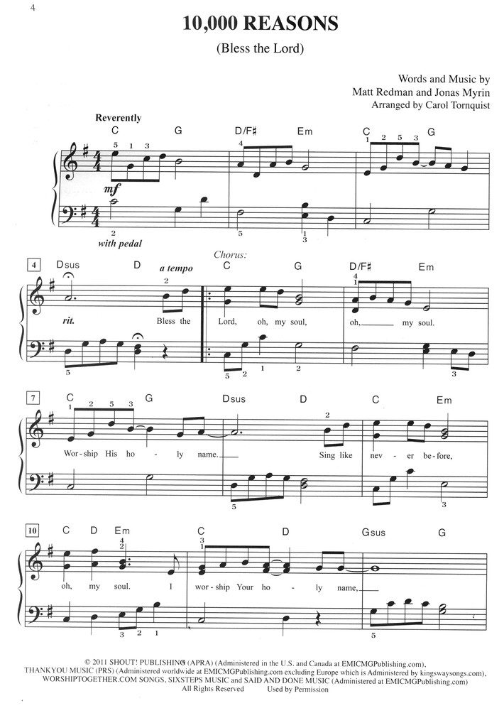 Easy Christian Songs On Piano For Beginners Praise And Worship Sheet 