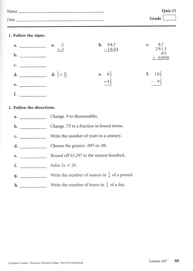 Abeka Arithmetic 5 Quizzes, Tests, & Speed Drills Book - Christianbook.com