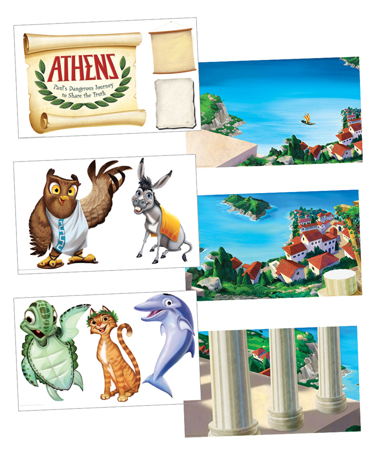 Athens Giant Decorating Posters Set Of 6 - 