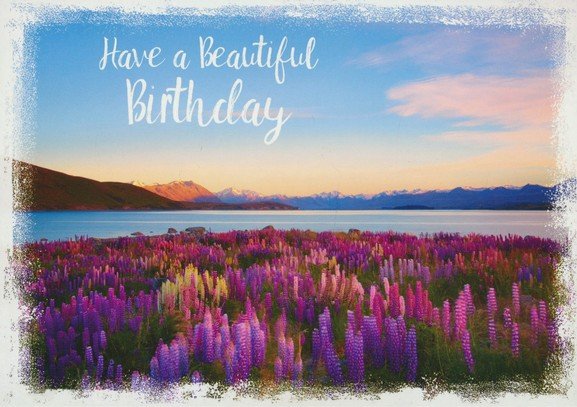 Scenic Views Kjv Box Of 12 Birthday, Beautiful Landscape Birthday Cards