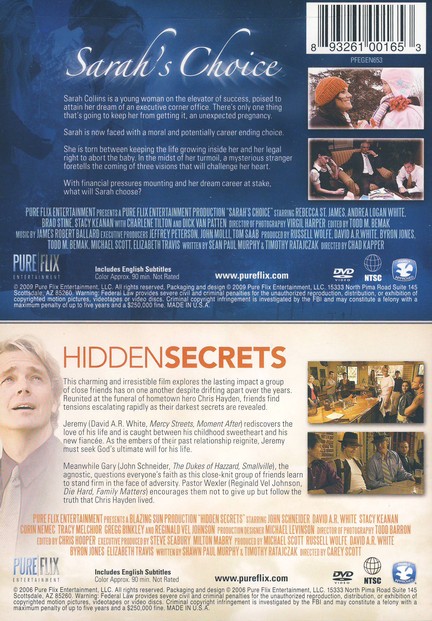 Sarahs Choicehidden Secrets Double Feature Dvd - 