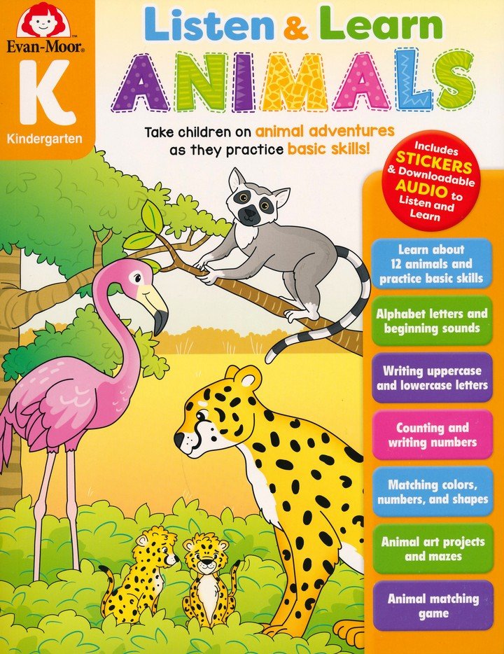 Listen & Learn Animals, Grade K: 9781645141853 