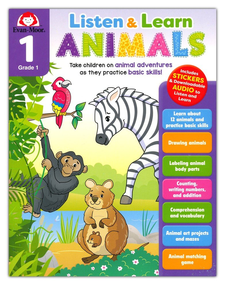 Listen & Learn Animals, Grade 1: 9781645141860 