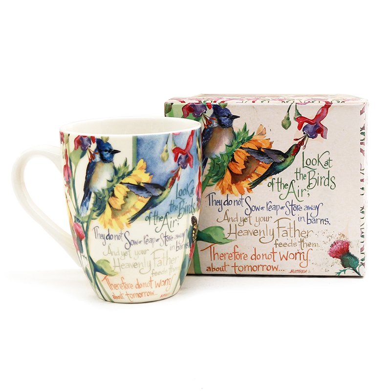 Bird Mugs Country Life Set Of 4 Gift Boxed by Xsell® NEW