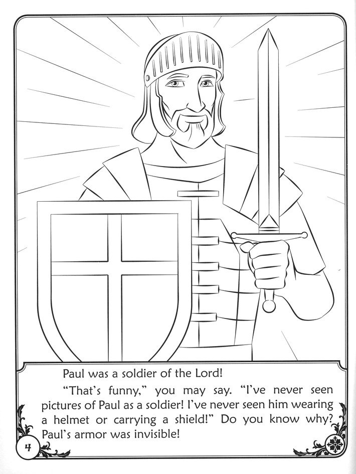 full armor of god coloring page