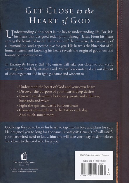 Knowing The Heart Of God A Year Of Devotional Readings To Help You Abide In Him - 