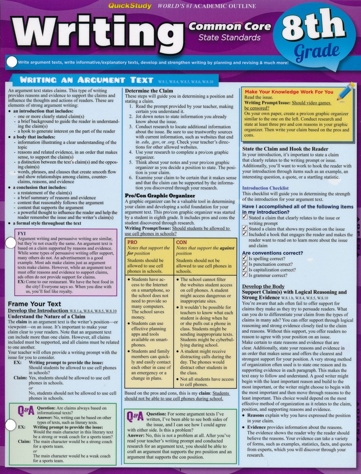 QuickStudy Math: Common Core 3rd Grade Laminated Study Guide