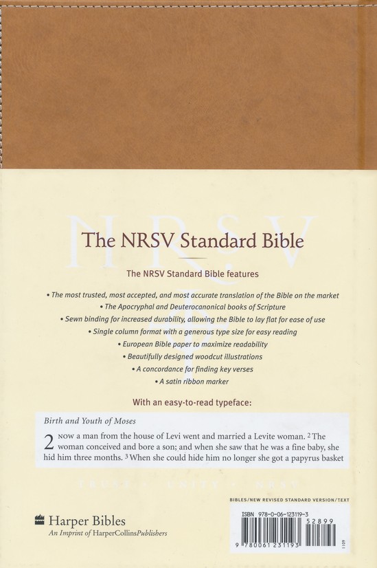 Nrsv Standard Bible With The Apocrypha 9780061231193 Christianbook Com