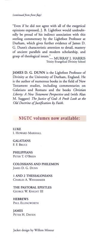 Back Flap Preview Image - 13 of 14 - The Epsitles to the Colossians and to Philemon: New International Greek Testament Commentary [NIGTC]
