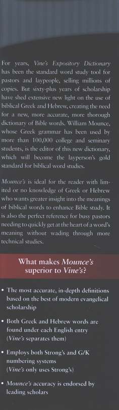 Front Flap Preview Image - 2 of 11 - Mounce's Complete Expository Dictionary of Old & New Testament Words