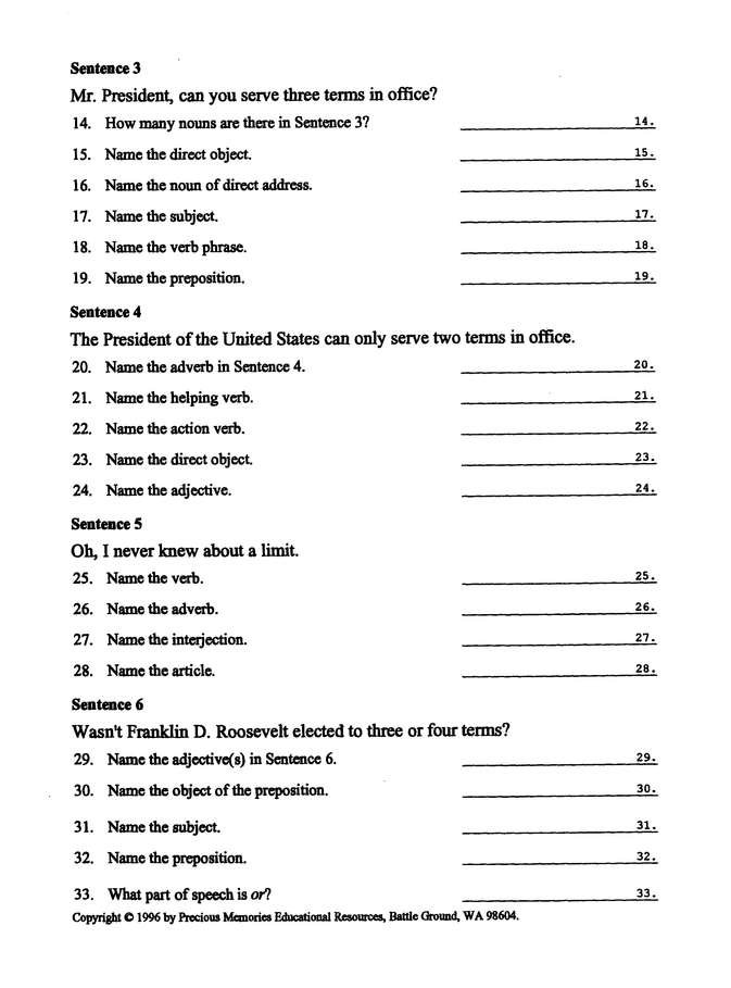 Excerpt Preview Image - 5 of 7 - Basic Winston Grammar, Supplemental Workbook & Answer Key