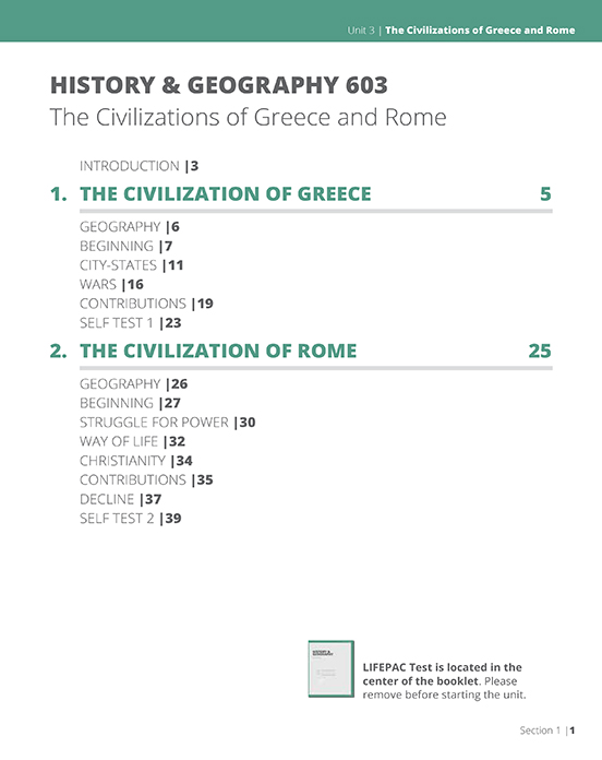 Excerpt Preview Image - 12 of 16 - Lifepac History & Geography Workbook Set, Grade 6