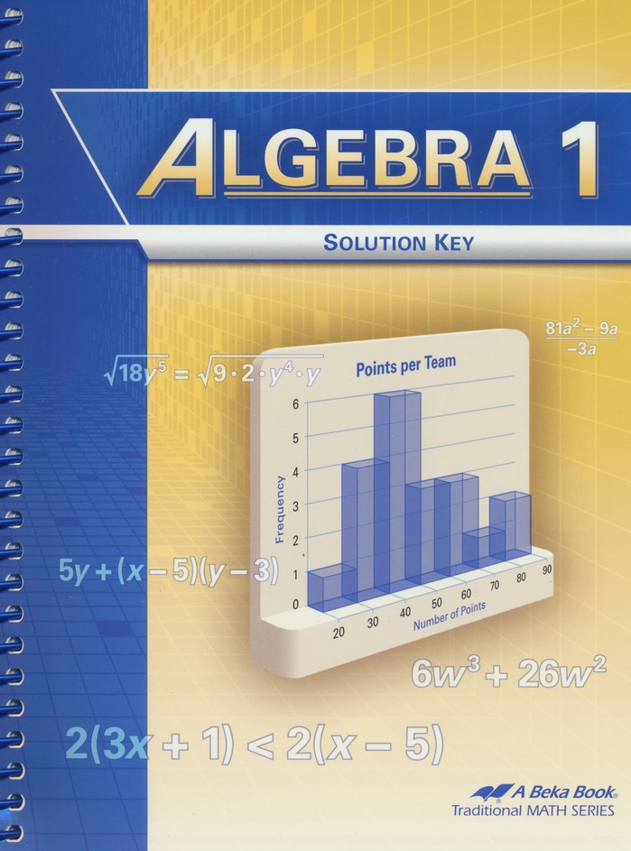 Algebra 1 Solution Key 