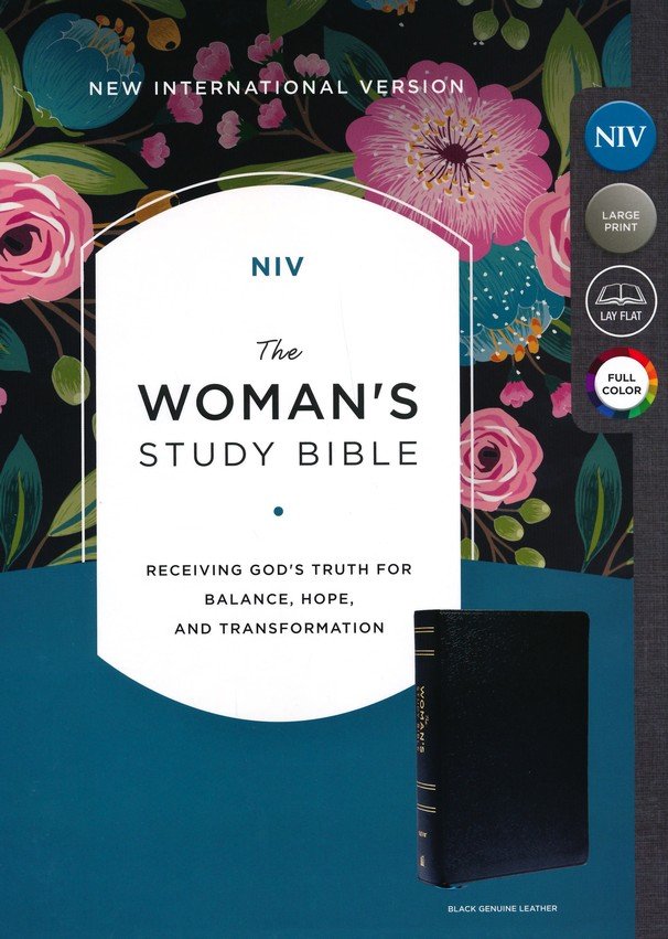 NIV The Woman's Study Bible--Genuine leather, black
