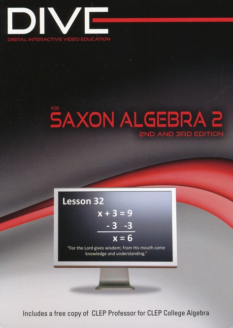 Front Cover Preview Image - 1 of 2 - DIVE CD-Rom for Saxon Math Algebra 2 2nd & 3rd Edition