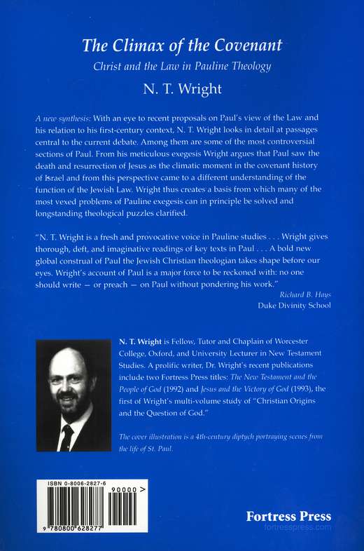 Back Cover Preview Image - 10 of 10 - The Climax of the Covenant: Christ and the Law in Pauline Theology