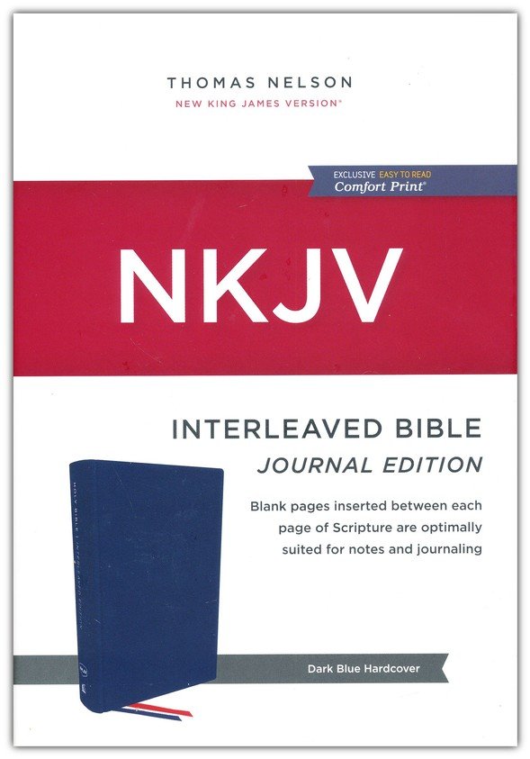 NKJV Interleaved Bible, Journal Edition, Hardcover, Blue, Red Letter, Comfort Print: The Ultimate Bible Journaling Experience [Book]