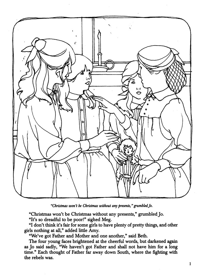 38+ Louisa May Alcott Coloring Page Free