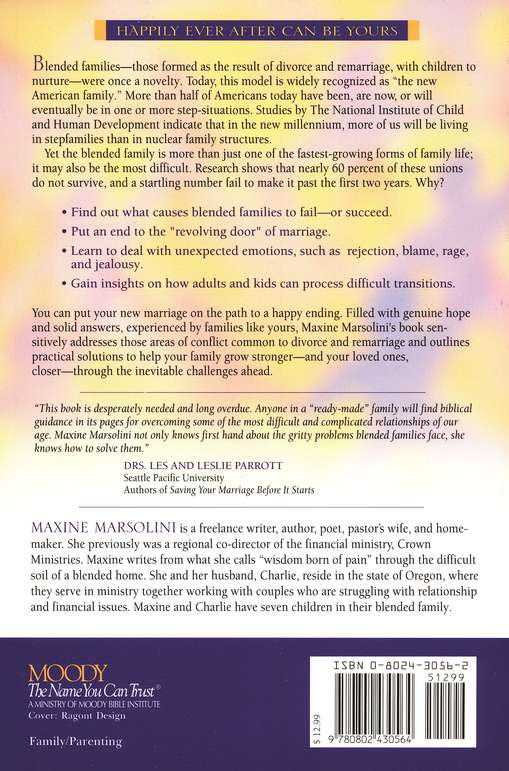 Blended Families Creating Harmony As You Build A New Home Life Maxine Marsolini 9780802430564 Christianbook Com