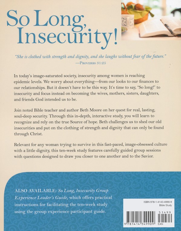 So Long Insecurity Group Experience Beth Moore 9781414349909 Christianbook Com